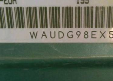 VIN prefix WAUDG98EX5A5