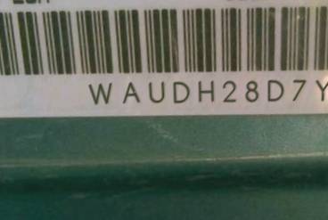 VIN prefix WAUDH28D7YA1