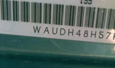 VIN prefix WAUDH48H57K0