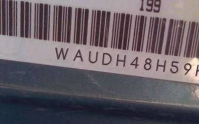 VIN prefix WAUDH48H59K0