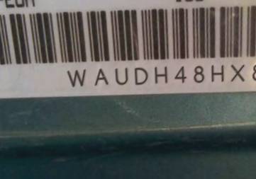 VIN prefix WAUDH48HX8K0