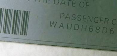 VIN prefix WAUDH68D61A1