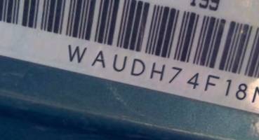 VIN prefix WAUDH74F18N1