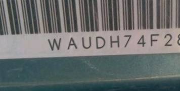 VIN prefix WAUDH74F28N1