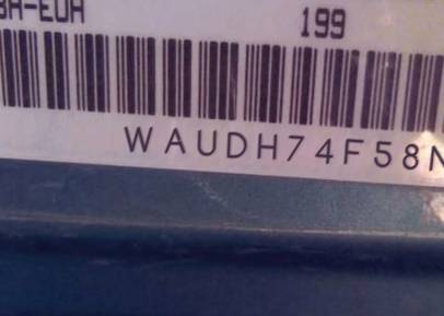 VIN prefix WAUDH74F58N1