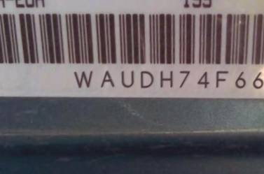 VIN prefix WAUDH74F66N0