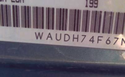 VIN prefix WAUDH74F67N1
