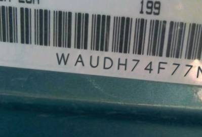 VIN prefix WAUDH74F77N0