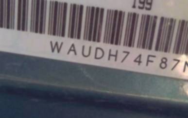 VIN prefix WAUDH74F87N1
