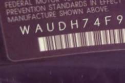 VIN prefix WAUDH74F98N0