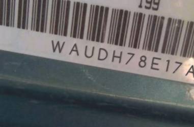 VIN prefix WAUDH78E17A1
