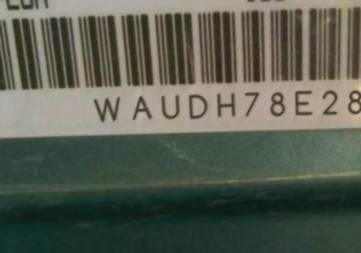VIN prefix WAUDH78E28A1