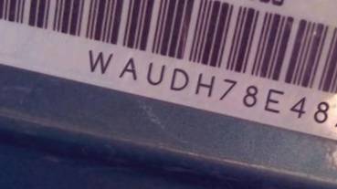 VIN prefix WAUDH78E48A1