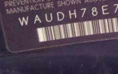 VIN prefix WAUDH78E78A1