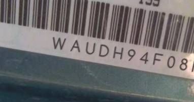VIN prefix WAUDH94F08N0