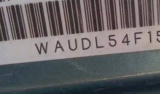 VIN prefix WAUDL54F15N0