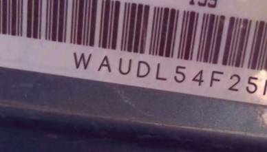 VIN prefix WAUDL54F25N0