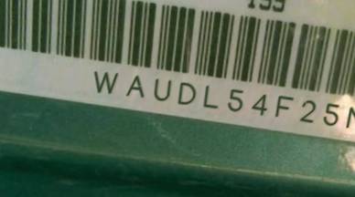 VIN prefix WAUDL54F25N2