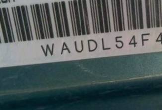 VIN prefix WAUDL54F45N0