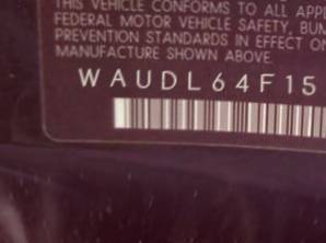 VIN prefix WAUDL64F15N0