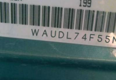 VIN prefix WAUDL74F55N0