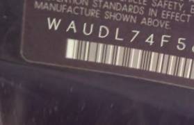 VIN prefix WAUDL74F56N1
