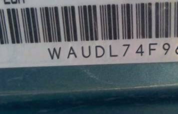 VIN prefix WAUDL74F96N0