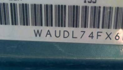 VIN prefix WAUDL74FX6N1