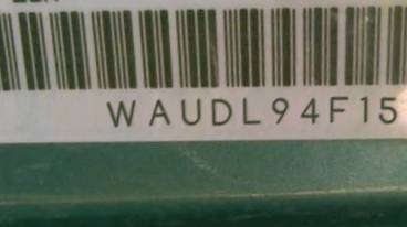 VIN prefix WAUDL94F15N1