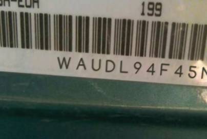 VIN prefix WAUDL94F45N0