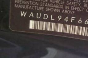 VIN prefix WAUDL94F66N0