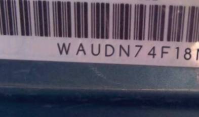 VIN prefix WAUDN74F18N1