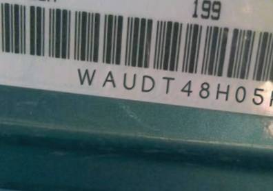 VIN prefix WAUDT48H05K0