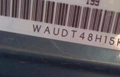 VIN prefix WAUDT48H15K0