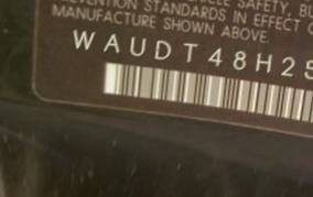 VIN prefix WAUDT48H25K0