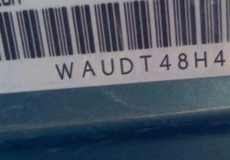 VIN prefix WAUDT48H45K0