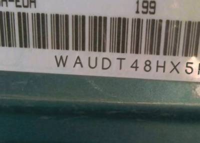 VIN prefix WAUDT48HX5K0