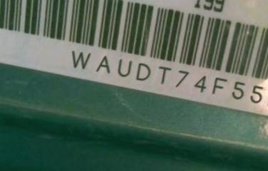 VIN prefix WAUDT74F55N0