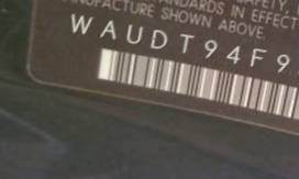 VIN prefix WAUDT94F95N0