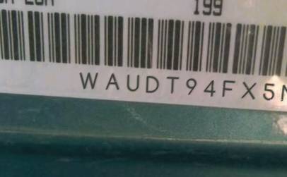VIN prefix WAUDT94FX5N0