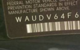 VIN prefix WAUDV64F68N1