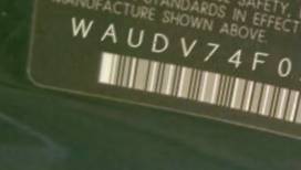 VIN prefix WAUDV74F07N1