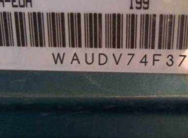 VIN prefix WAUDV74F37N0