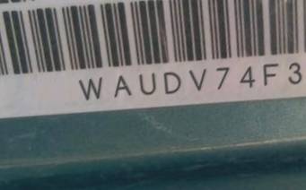 VIN prefix WAUDV74F38N0