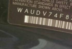VIN prefix WAUDV74F87N0