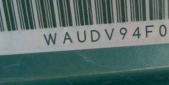 VIN prefix WAUDV94F08N0
