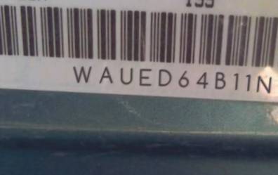 VIN prefix WAUED64B11N0