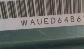 VIN prefix WAUED64B61N1