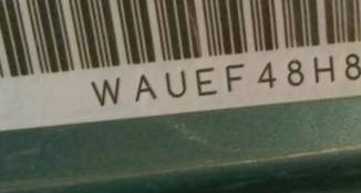 VIN prefix WAUEF48H87K0