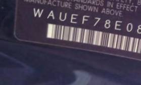 VIN prefix WAUEF78E08A0